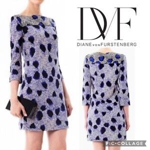 Diane von Furstenberg Ruri Cheetah Print Silk Shift Dress – Size 6‎